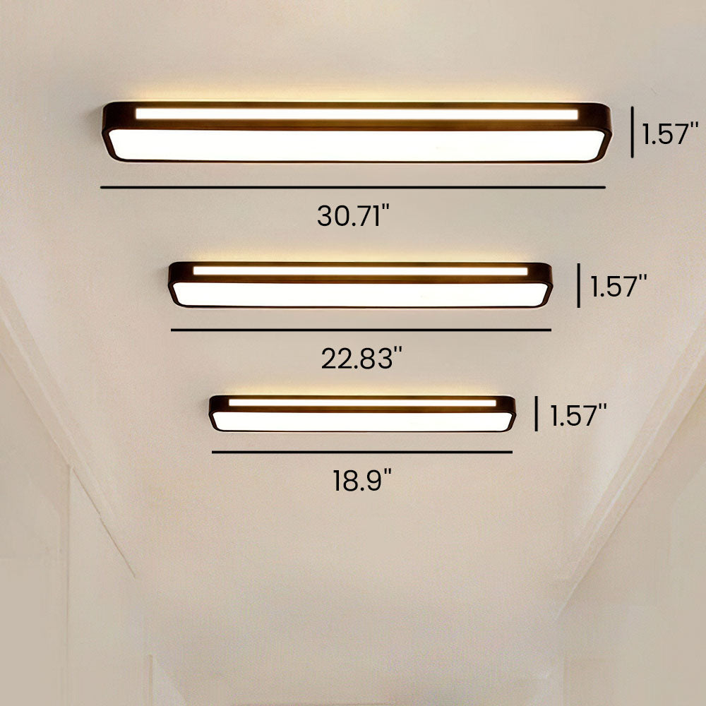 Luz de Techo LED Larga Minimalista para Espacios Modernos