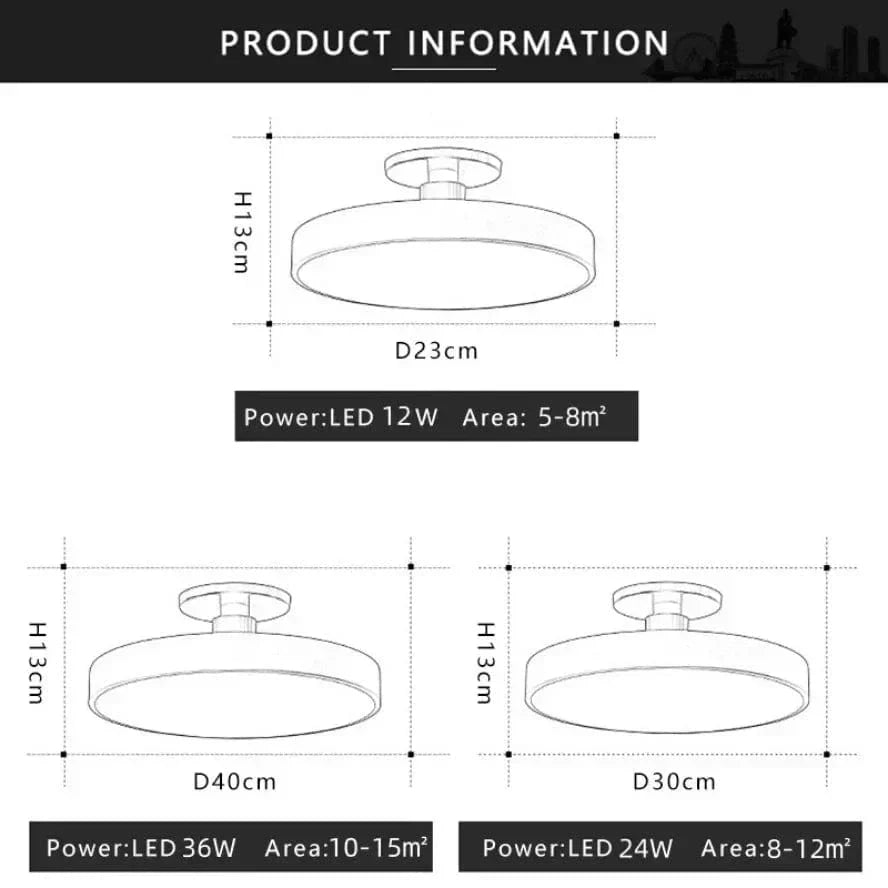 Luz de Techo LED con Colores Macarón