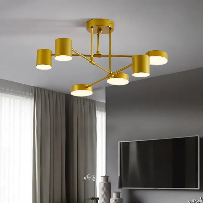 Lámpara de Techo Moderna de 6 Luces con Modos de Luz Ajustables