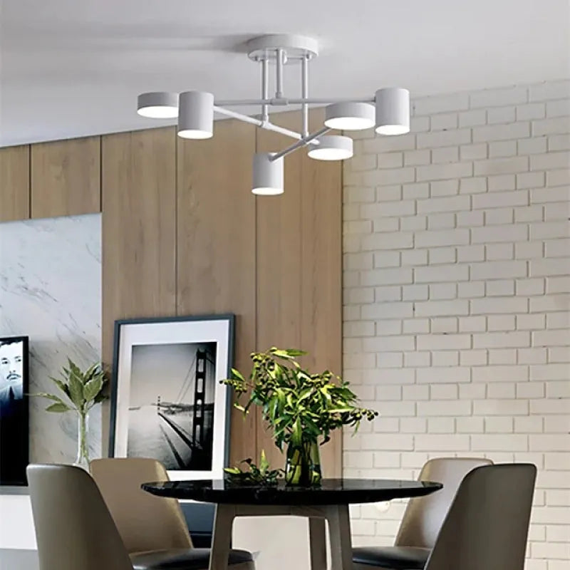 Lámpara de Techo Moderna de 6 Luces con Modos de Luz Ajustables