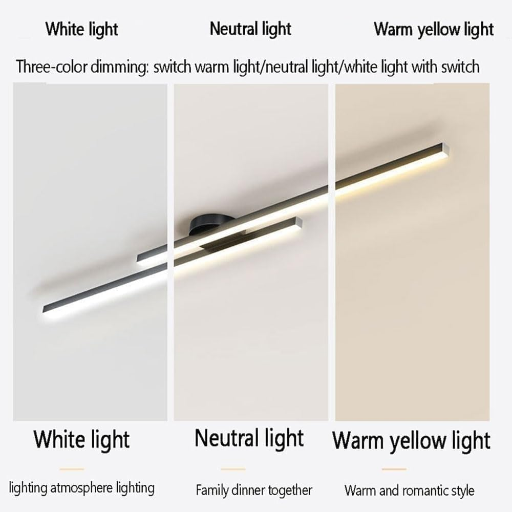 Luz de Techo LED Semi Empotrada de Aluminio Moderno