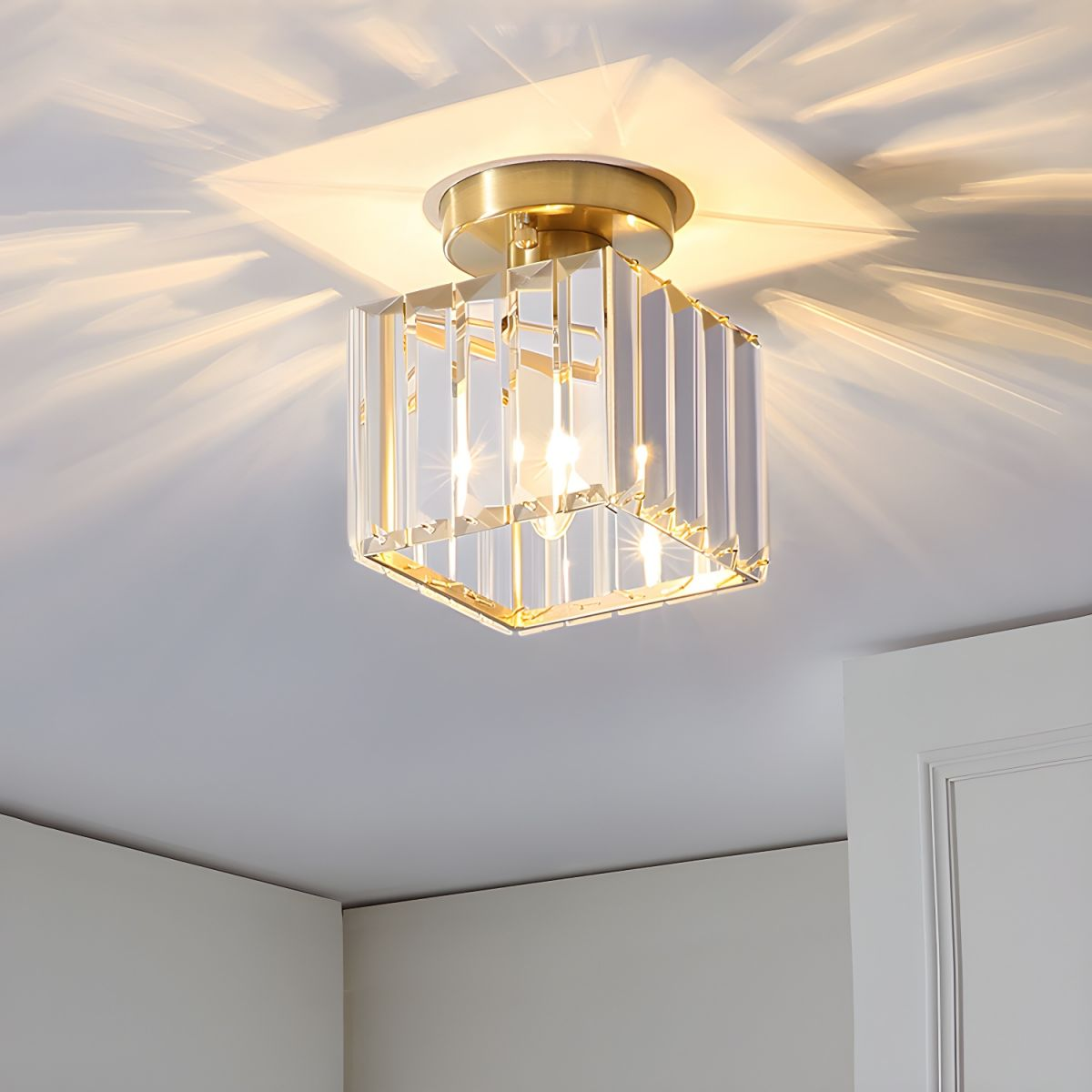 Luz de Techo Empotrada Moderna de Cristal Negro