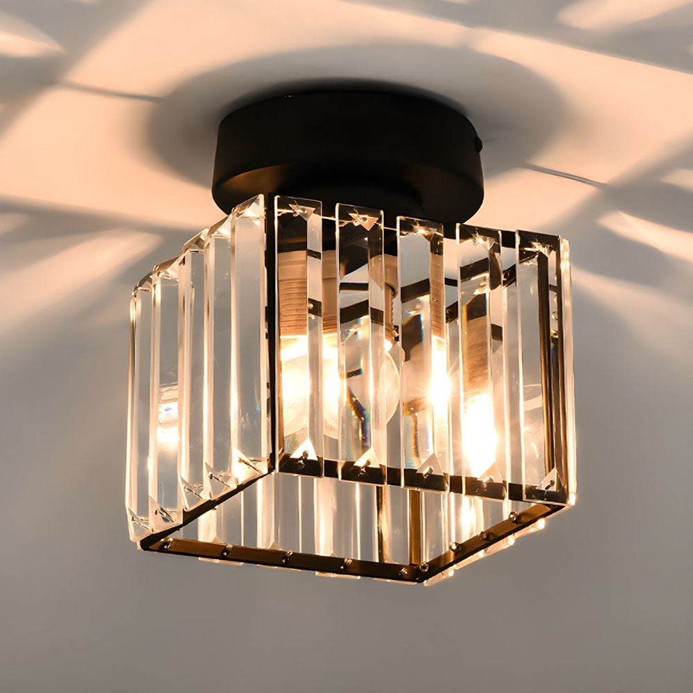 Luz de Techo Empotrada Moderna de Cristal Negro