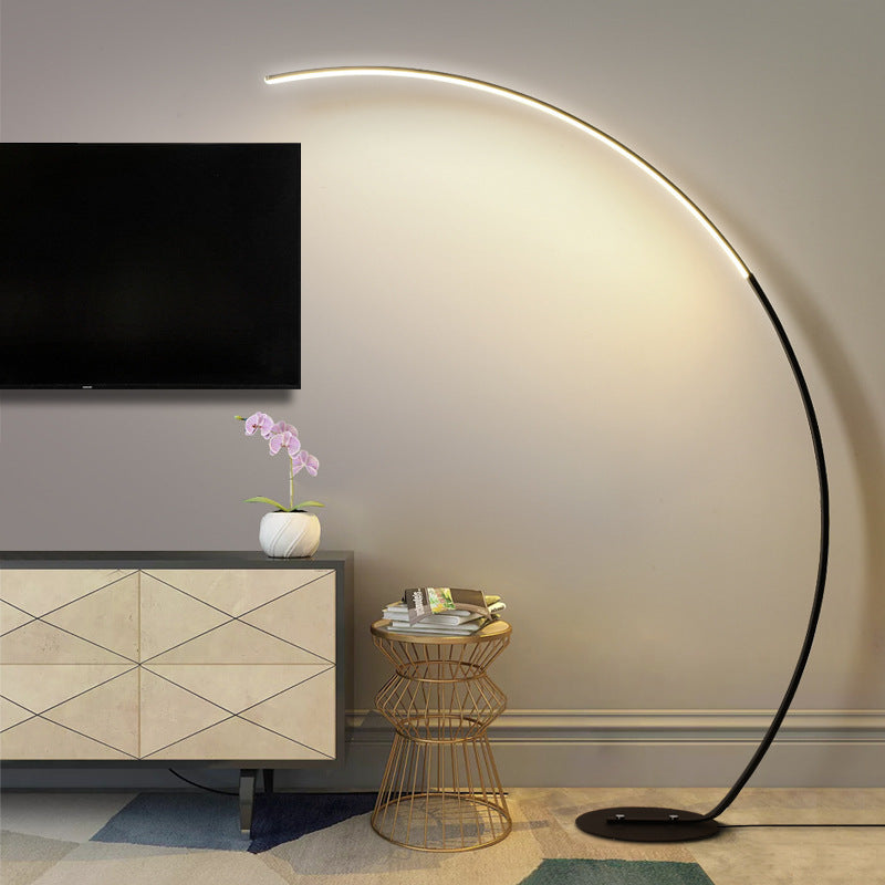 Lámpara de Pie LED Moderna Negra Ardorus para el Hogar