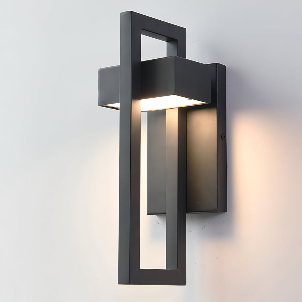 Luz de Pared Exterior Moderna Negra - Acabado de Acero Inoxidable