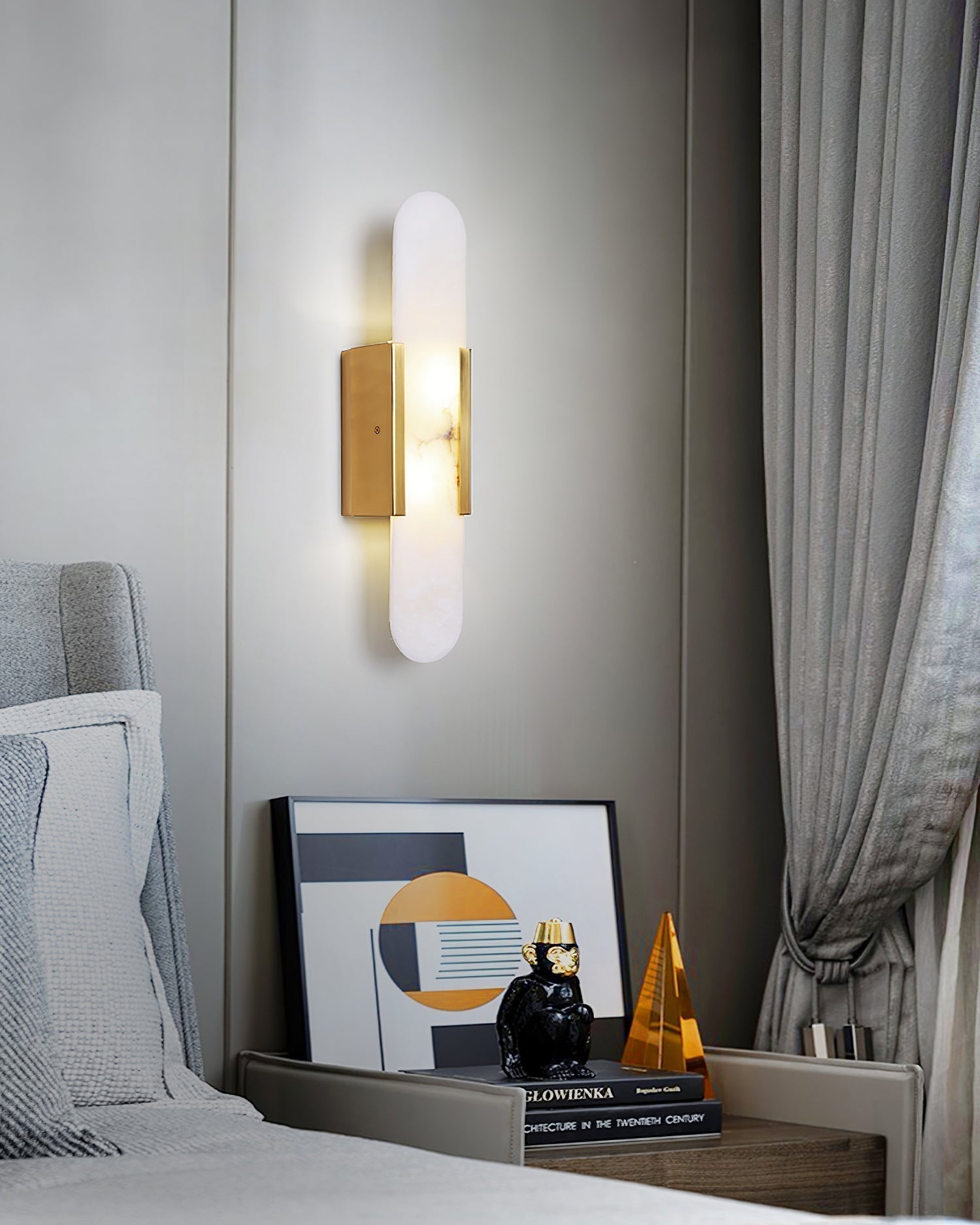 Lámpara de Pared Alabastro Alargada Melange – Iluminación Moderna Chic
