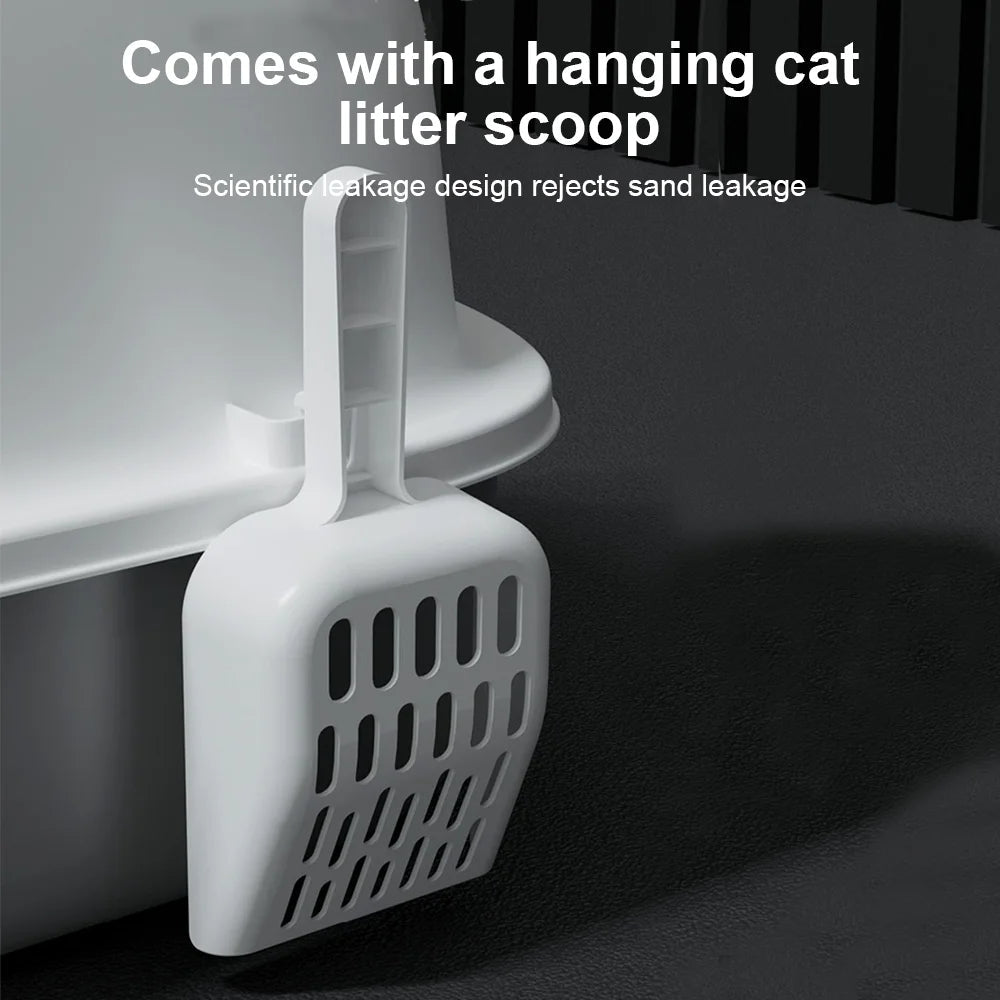 Caja de Arena para Gatos Cerrada con Puerta Basculante y Bandeja Extraíble