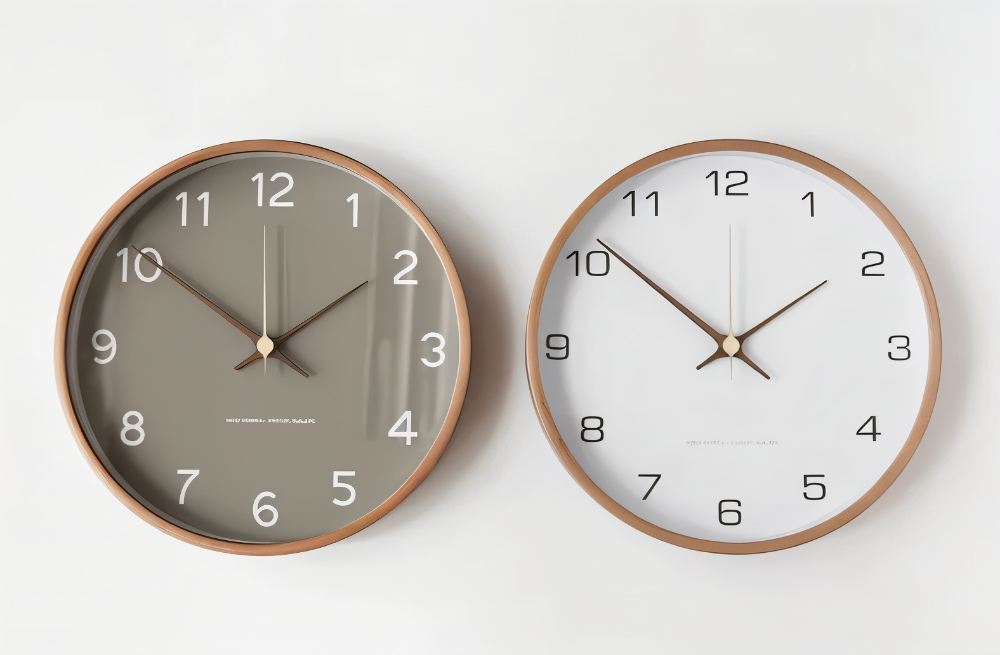 Reloj de Pared Redondo de Madera – Silencioso y Elegante para el Hogar