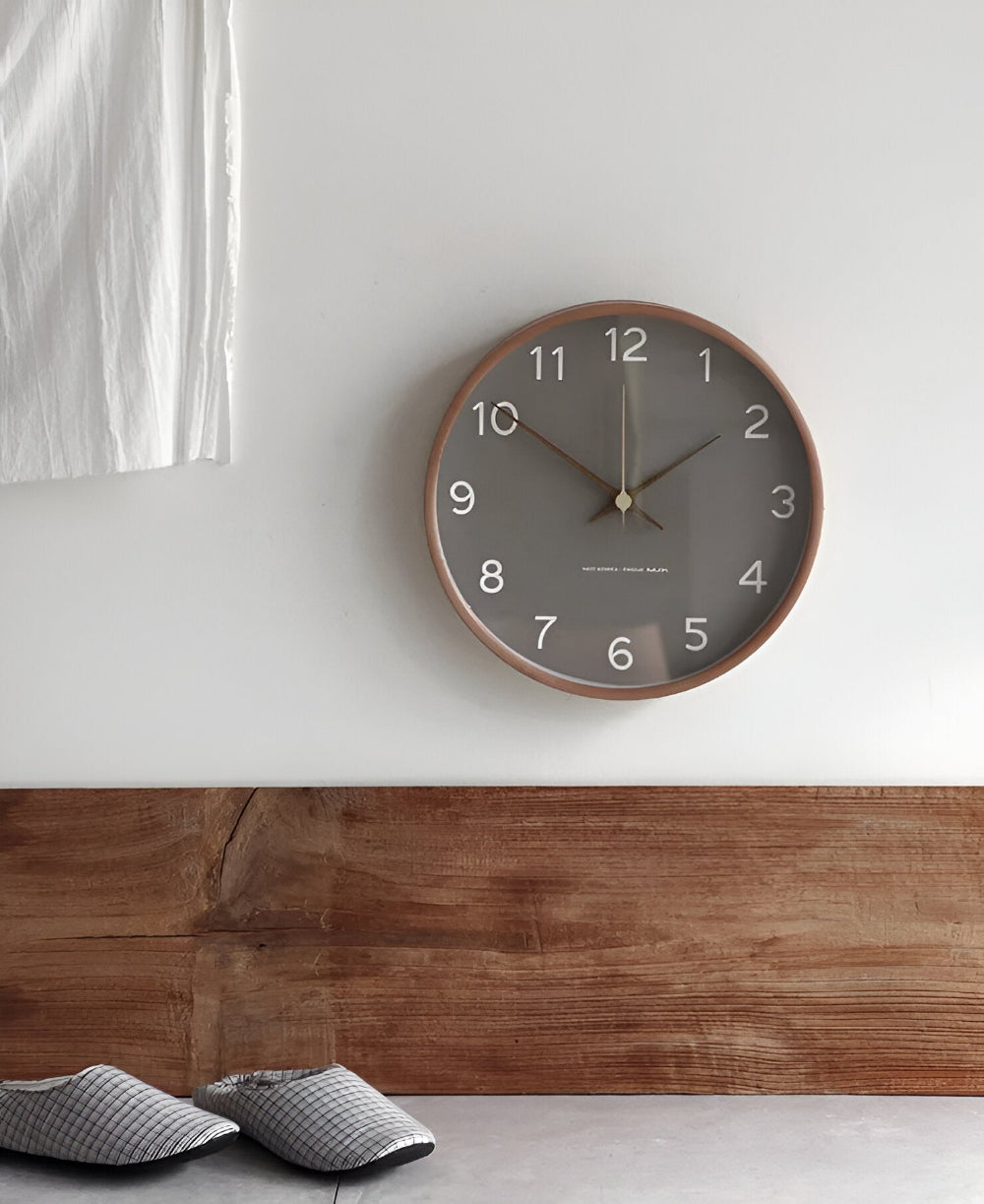 Reloj de Pared Redondo de Madera – Silencioso y Elegante para el Hogar
