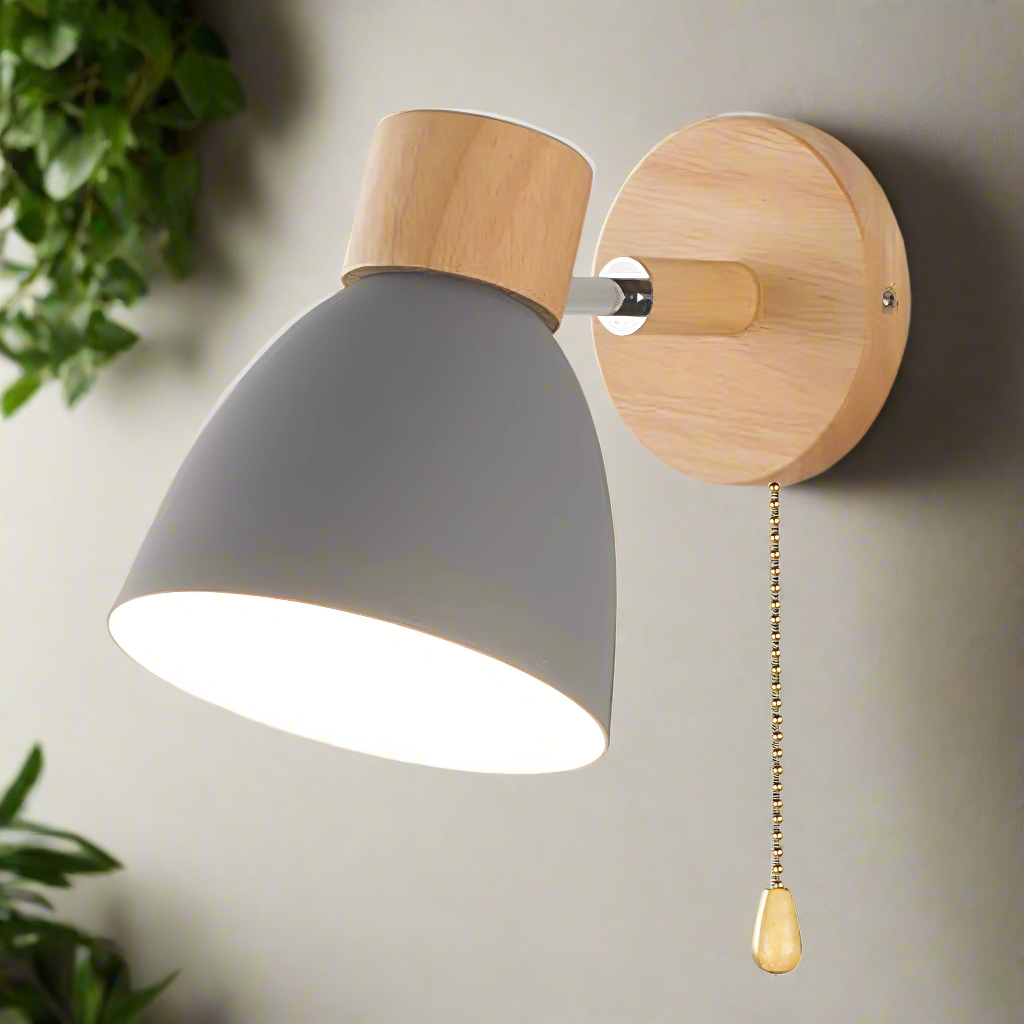 Lámparas de Pared Escandinavas Modernas con Interruptor de Tirar