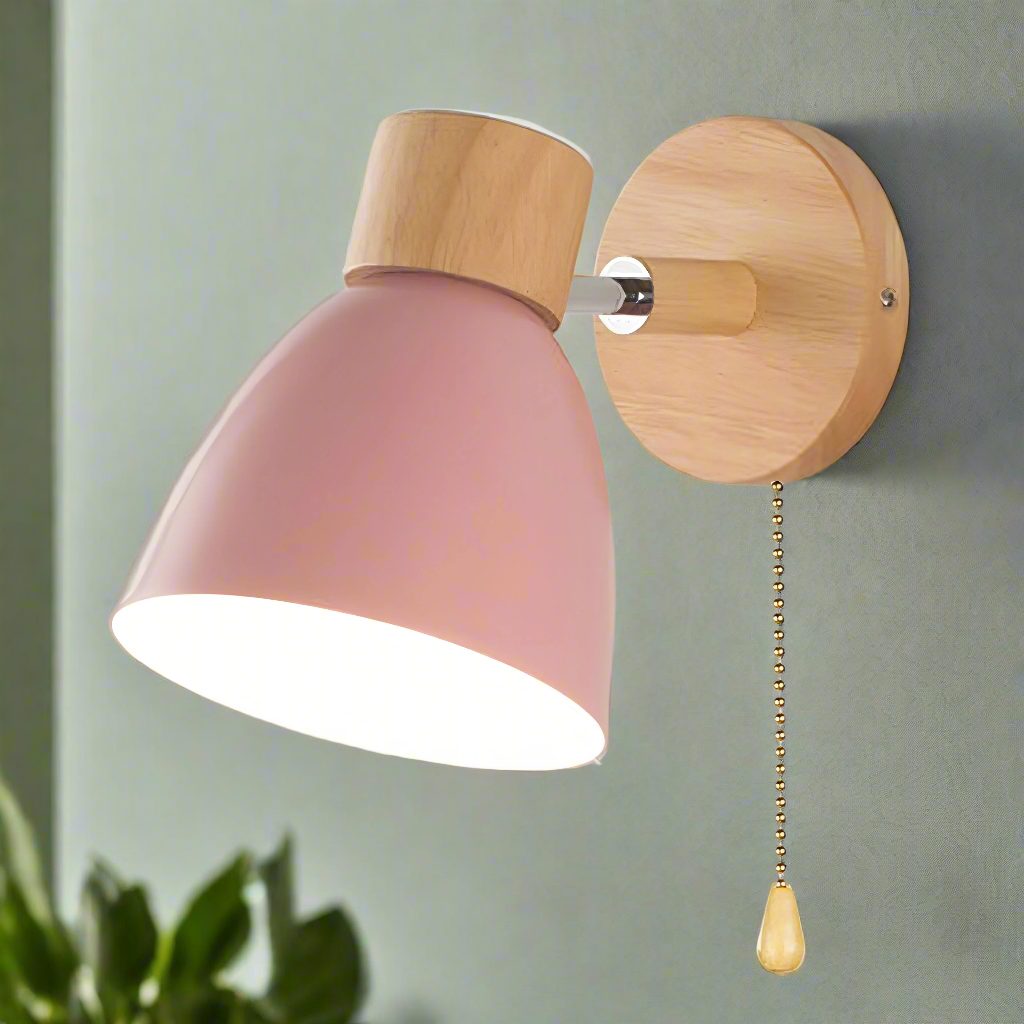 Lámparas de Pared Escandinavas Modernas con Interruptor de Tirar