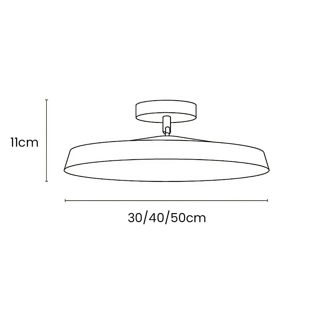 Luz de Techo Semi-Flush Moderna con Tonos Ajustables