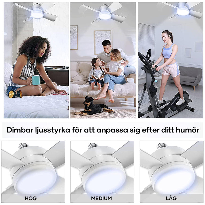 Ventilador de Techo Moderno con Iluminación LED y Control Remoto