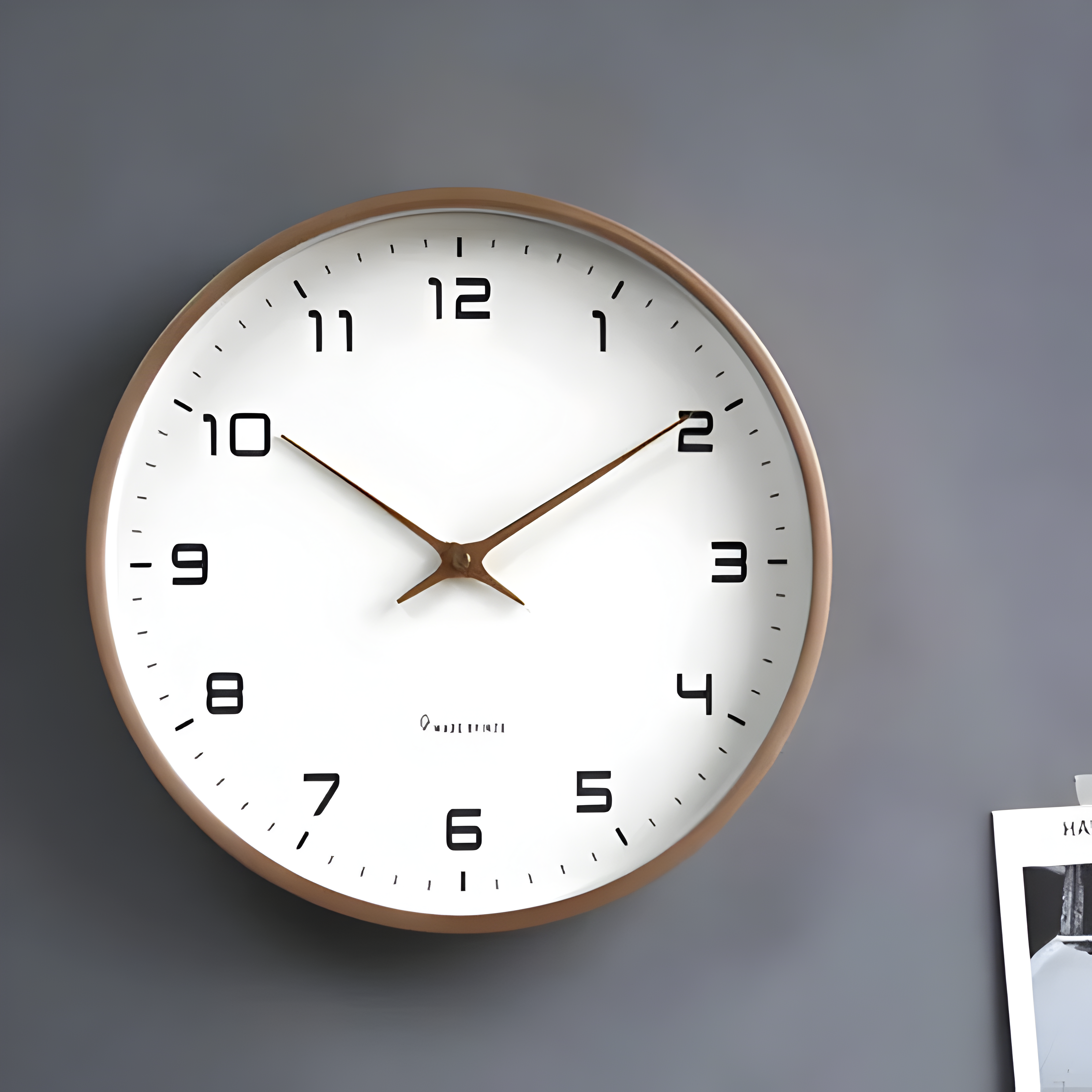 Reloj de Pared Silencioso de Madera | Diseño Redondo Moderno