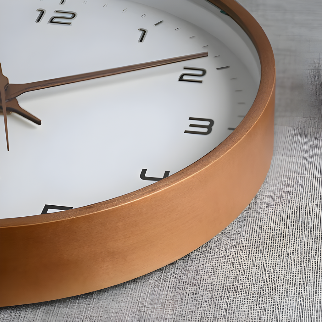 Reloj de Pared Silencioso de Madera | Diseño Redondo Moderno