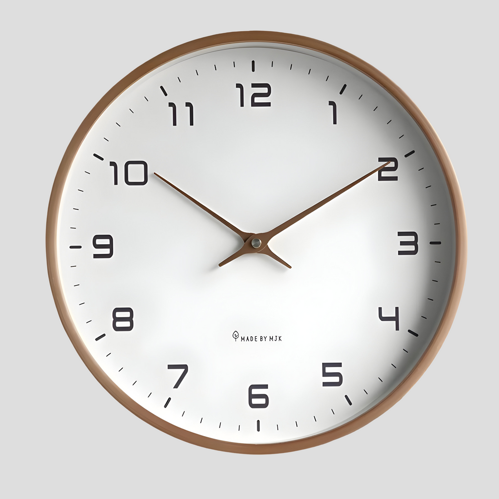 Reloj de Pared Silencioso de Madera | Diseño Redondo Moderno