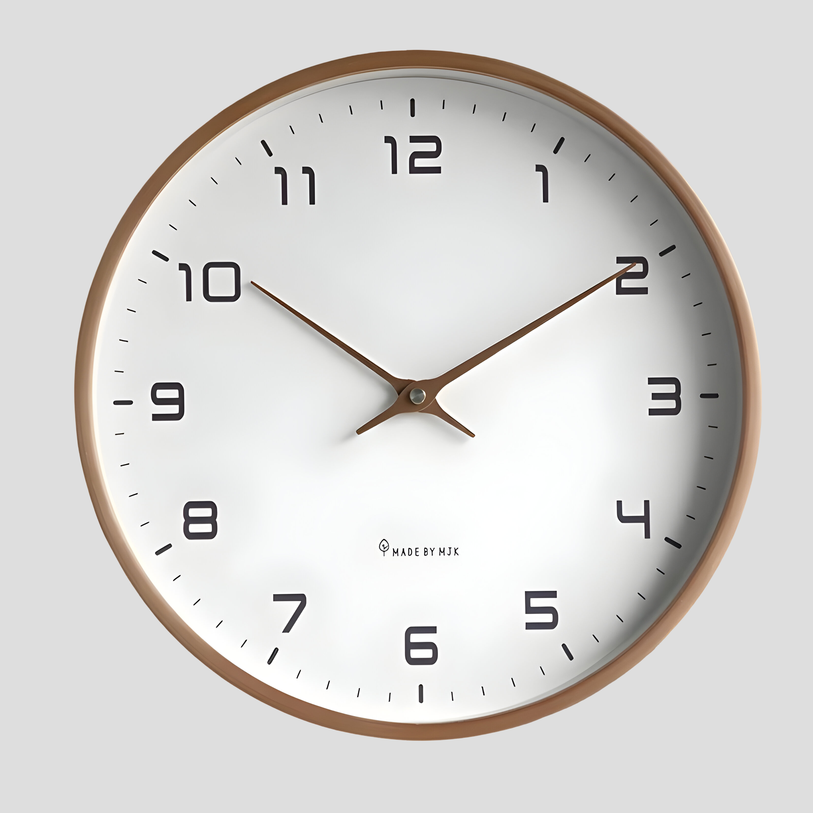 Reloj de Pared Silencioso de Madera | Diseño Redondo Moderno