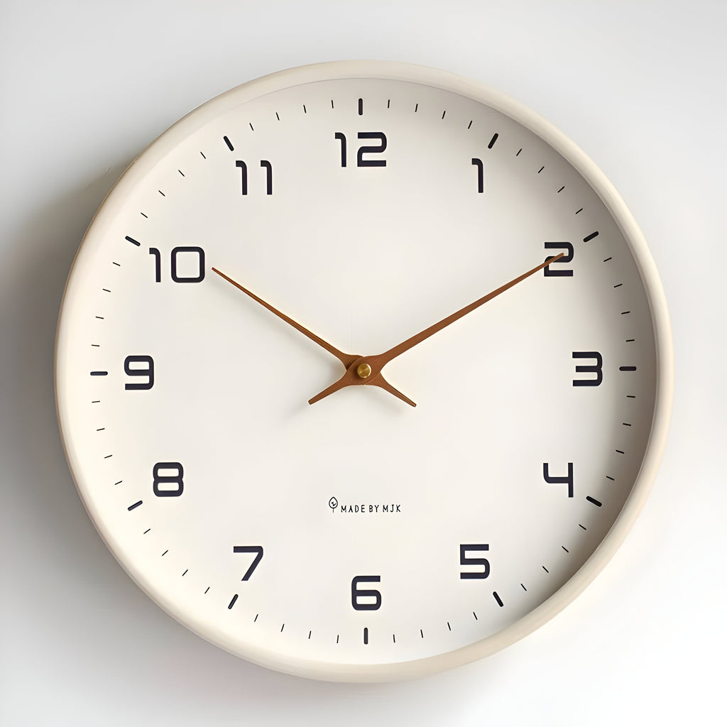 Reloj de Pared Silencioso de Madera | Diseño Redondo Moderno