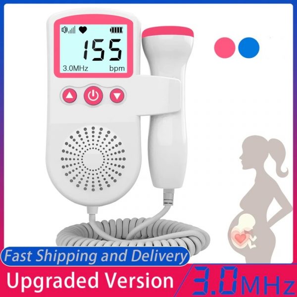 Monitor de Frecuencia Cardíaca Fetal Doppler para Embarazo en Casa, Detector de Sonido de Frecuencia Cardíaca Fetal