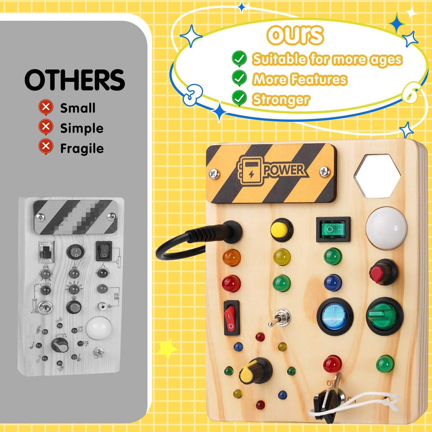 Tablero de Actividades Montessori para Niños - Luces Creativas