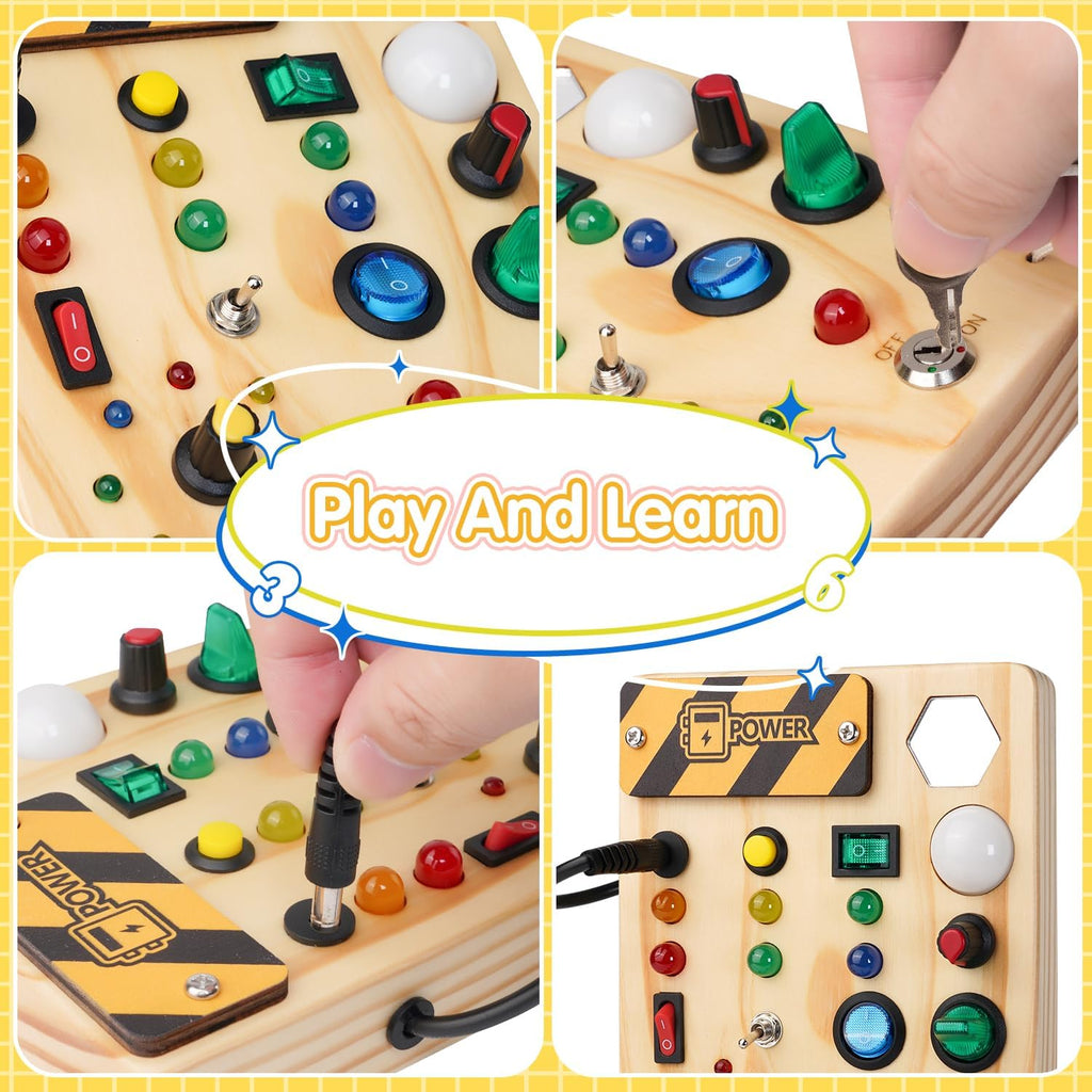 Tablero de Actividades Montessori para Niños - Luces Creativas