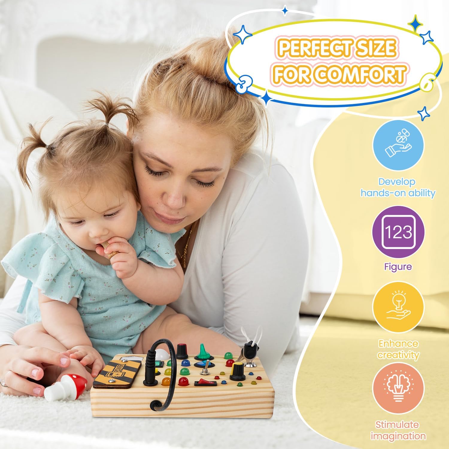 Tablero de Actividades Montessori para Niños - Luces Creativas