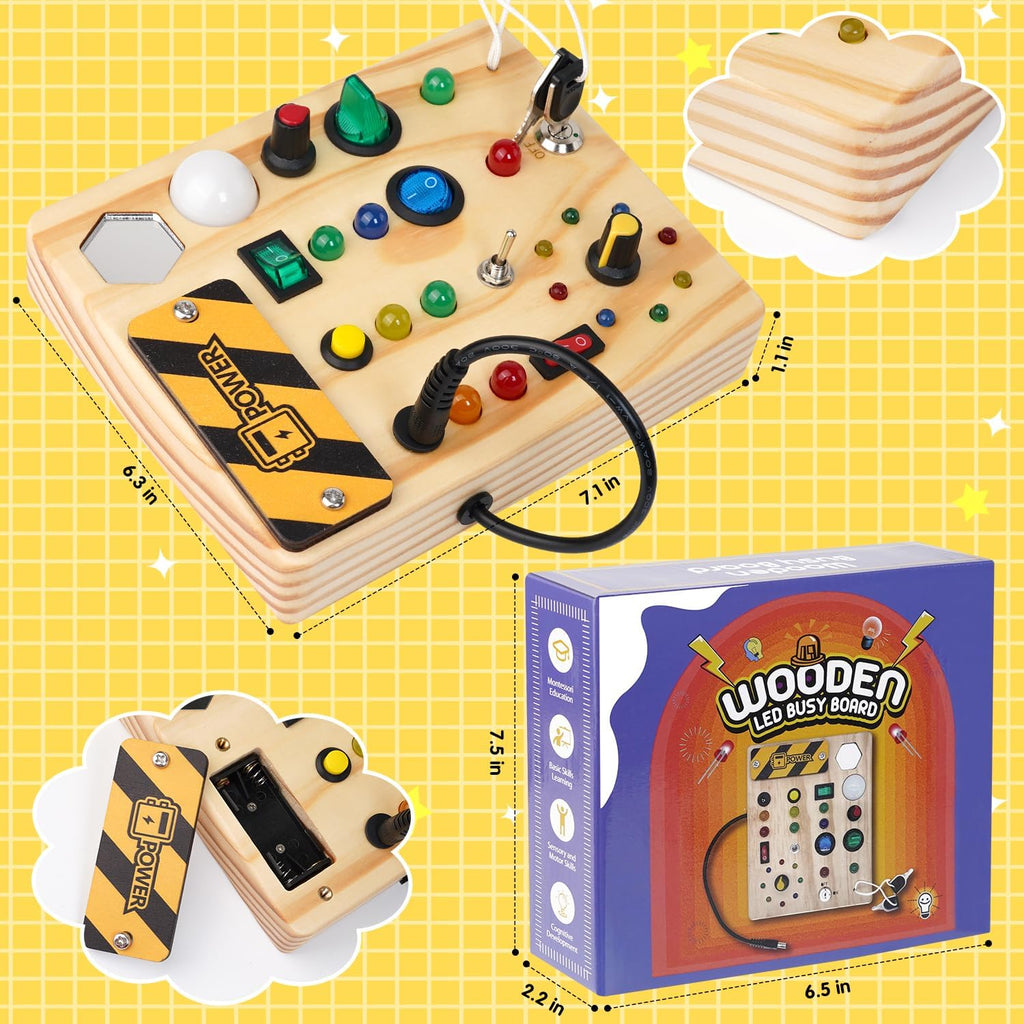 Tablero de Actividades Montessori para Niños - Luces Creativas