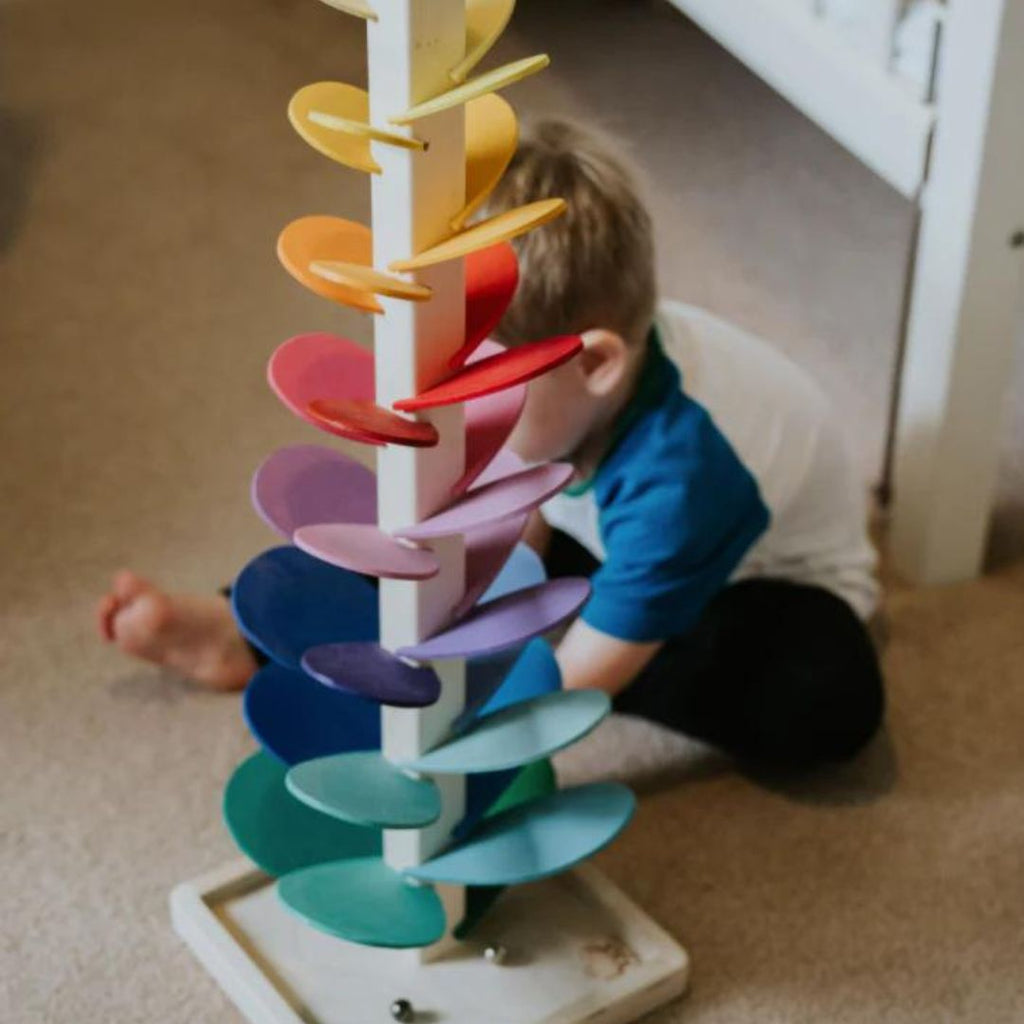 Árbol de Canicas Arcoíris - Juguete Montessori con Música
