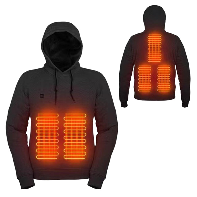 Sudadera con capucha calentada por USB para hombres