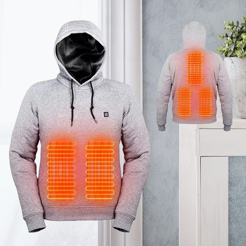 Sudadera con capucha calentada por USB para hombres