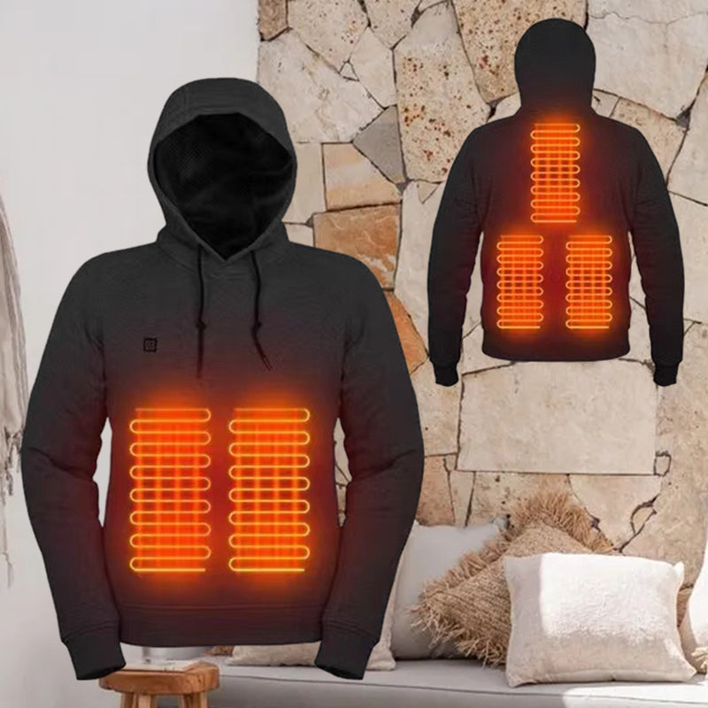 Sudadera con capucha calentada por USB para hombres