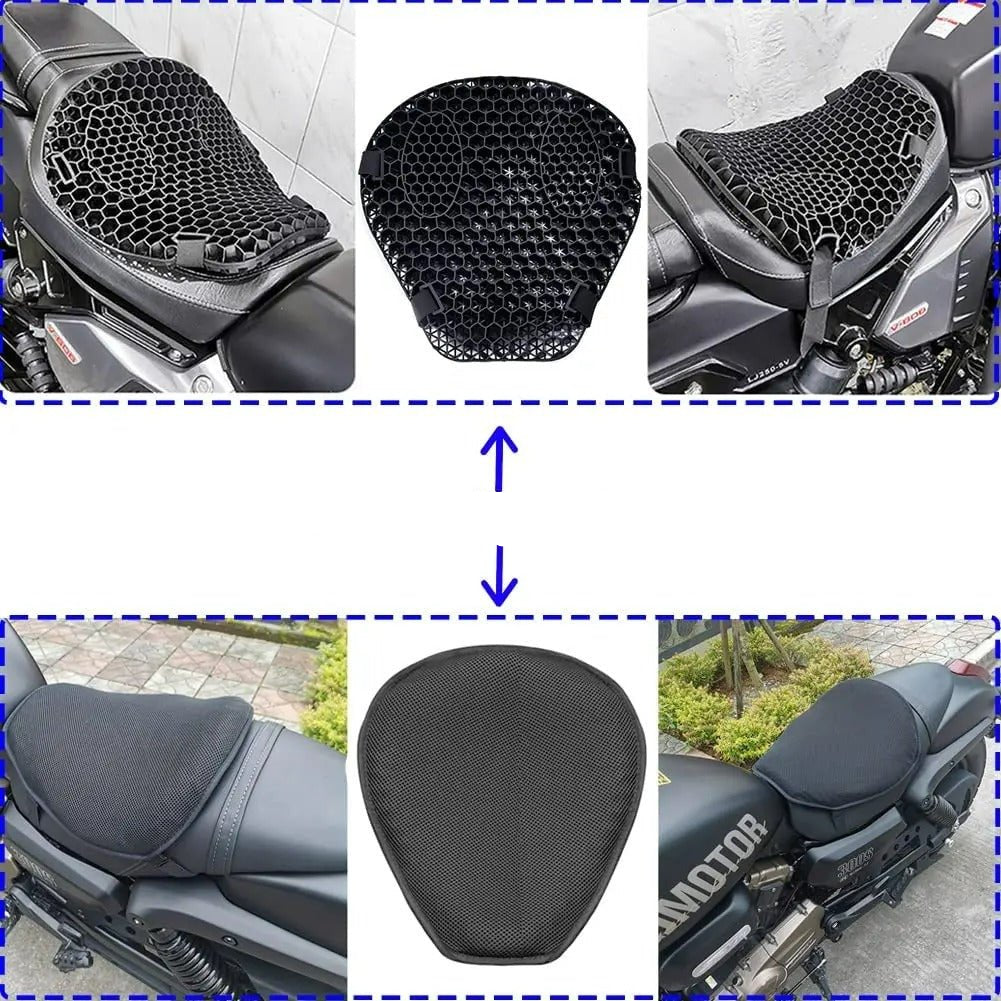 Kalsten | HoneyRide – Cojín de Asiento de Motocicleta con Alivio de Choques en 3D