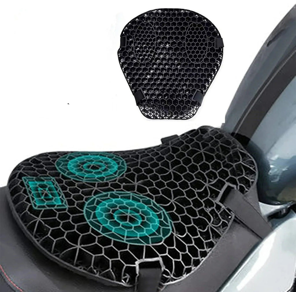 Kalsten | HoneyRide – Cojín de Asiento de Motocicleta con Alivio de Choques en 3D