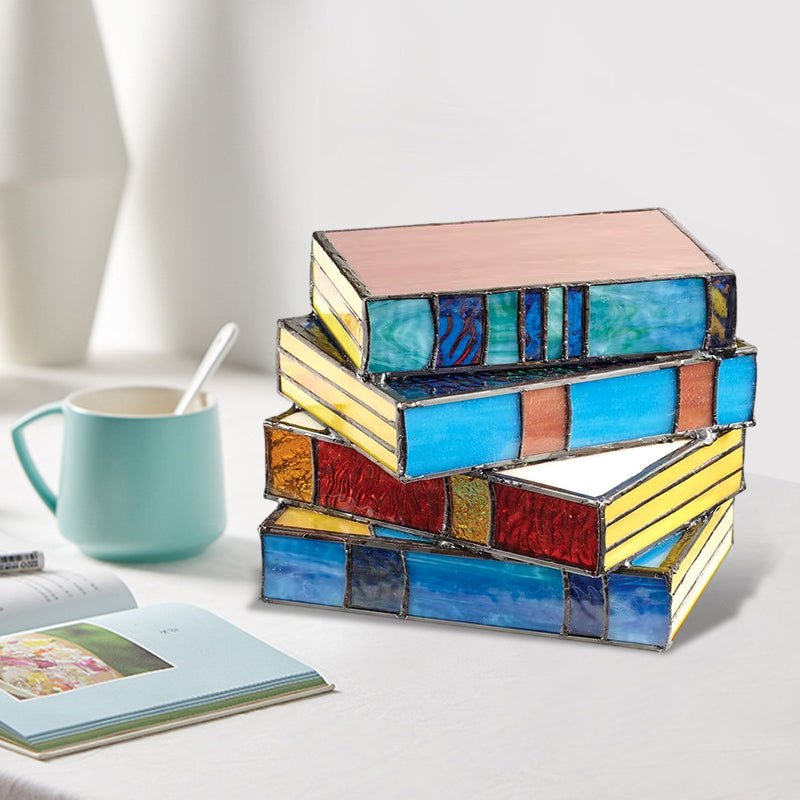 Lámpara de mesa artística de mosaico con luz suave para sala de estar y dormitorio