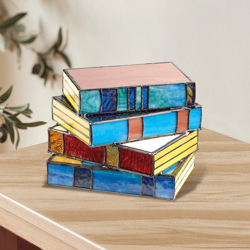 Lámpara de mesa artística de mosaico con luz suave para sala de estar y dormitorio