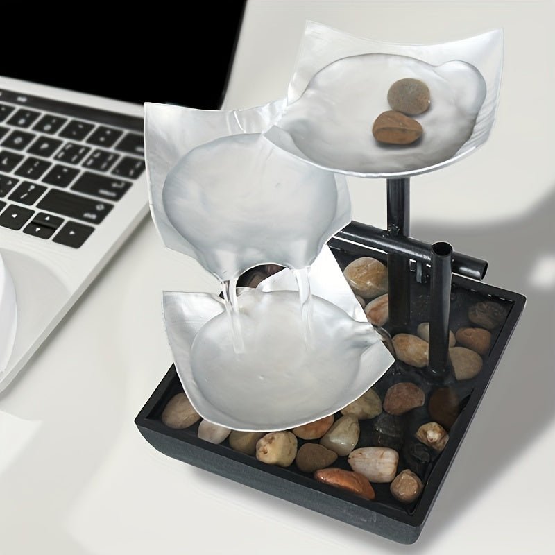 Lámpara de mesa con fuente relajante y iluminación LED para sala de estar y dormitorio