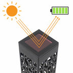 Lámpara LED exterior resistente a la intemperie con diseño hueco para jardín y terraza (6 unidades)