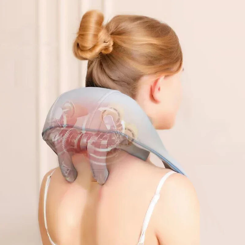 Healo Aparato de Masaje para el Cuello - Alivio Profundo de Shiatsu