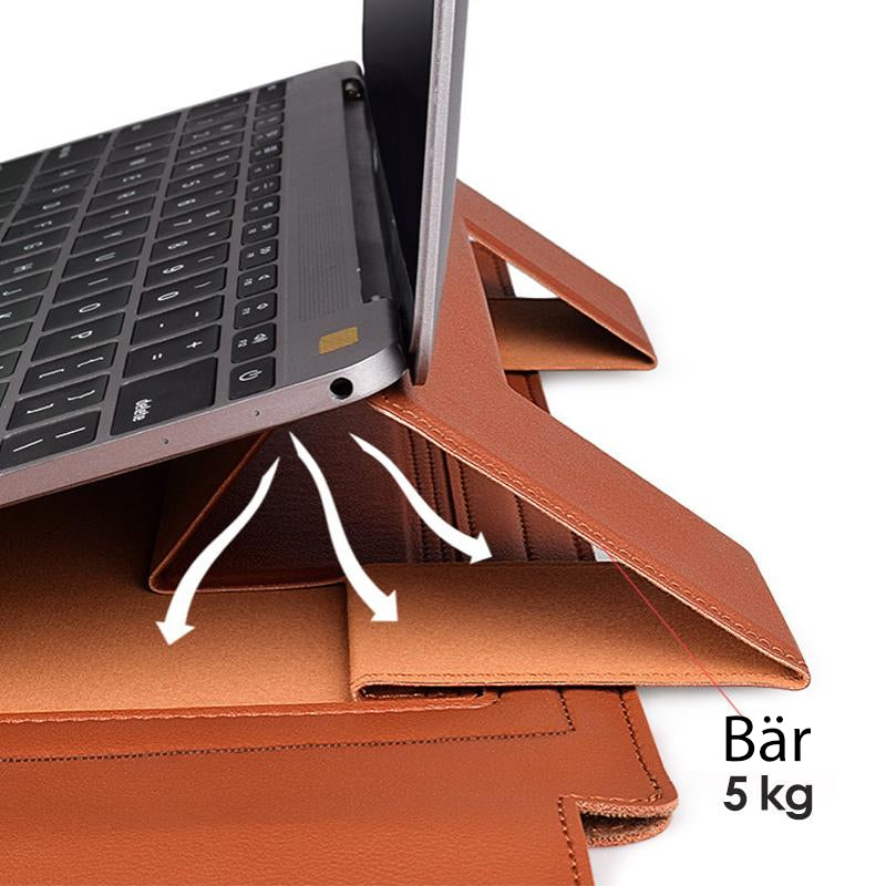 Bolsa Multifuncional para Laptop con Función de Soporte y Cuero PU