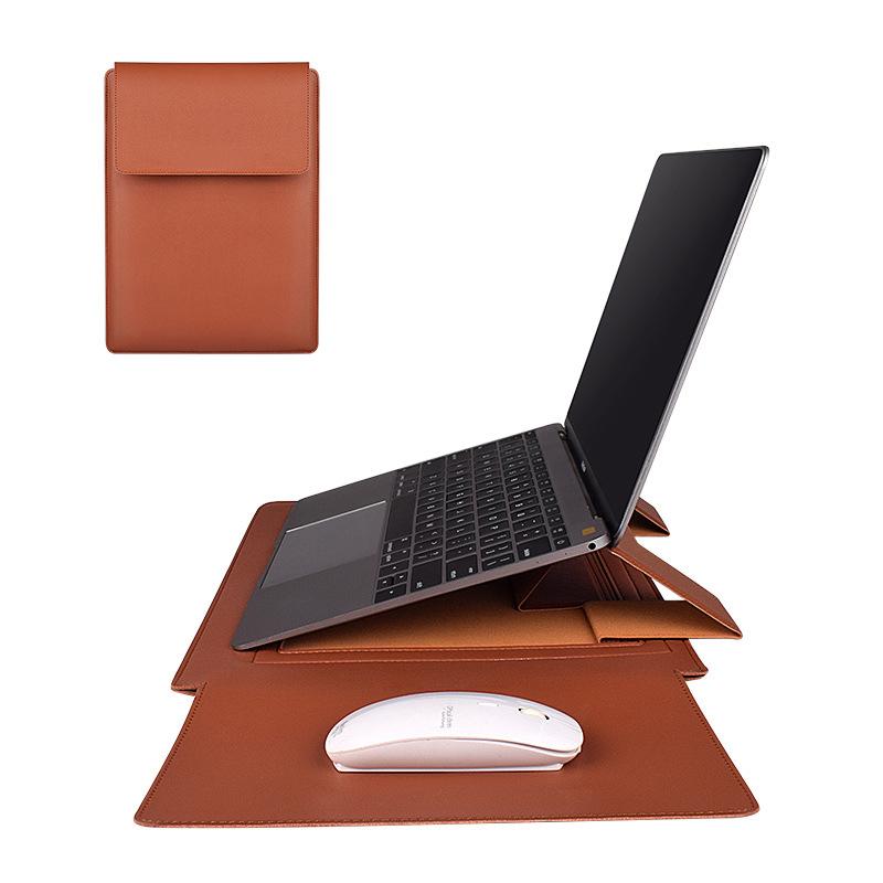 Bolsa Multifuncional para Laptop con Función de Soporte y Cuero PU