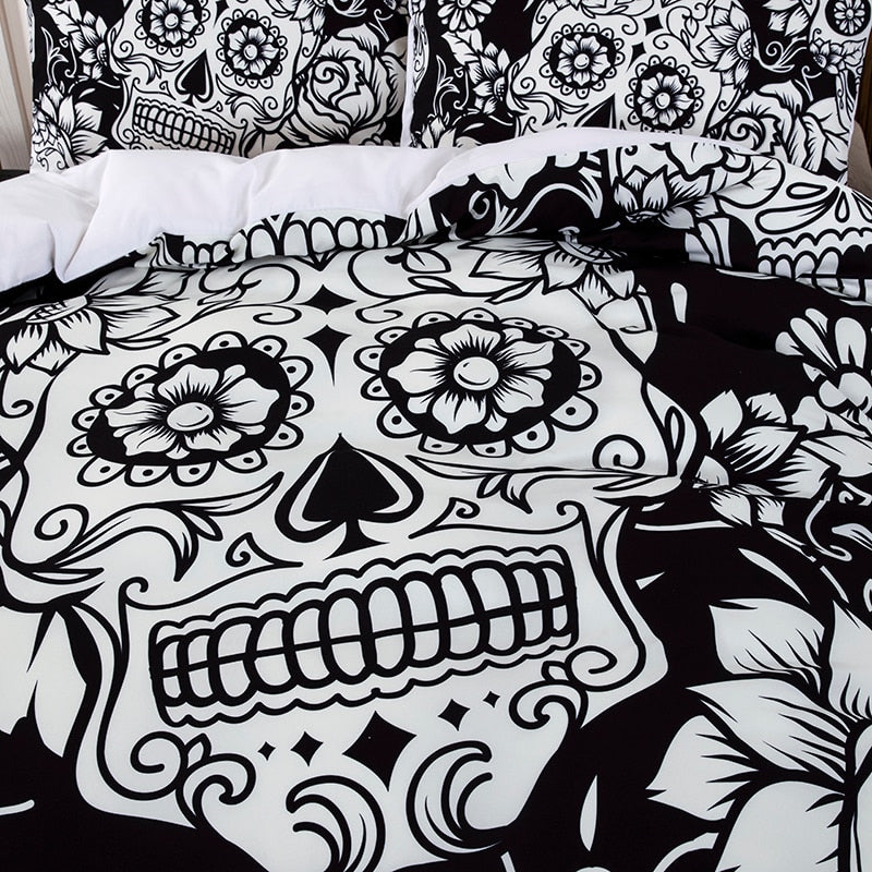 Juego de Cama Unisex con Diseño de Calavera – Comodidad Única para tu Tiempo de Sueño