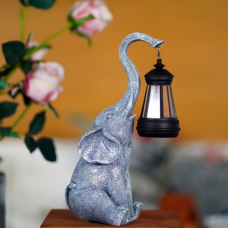 Sanura | Lámpara solar de jardín con figura de elefante