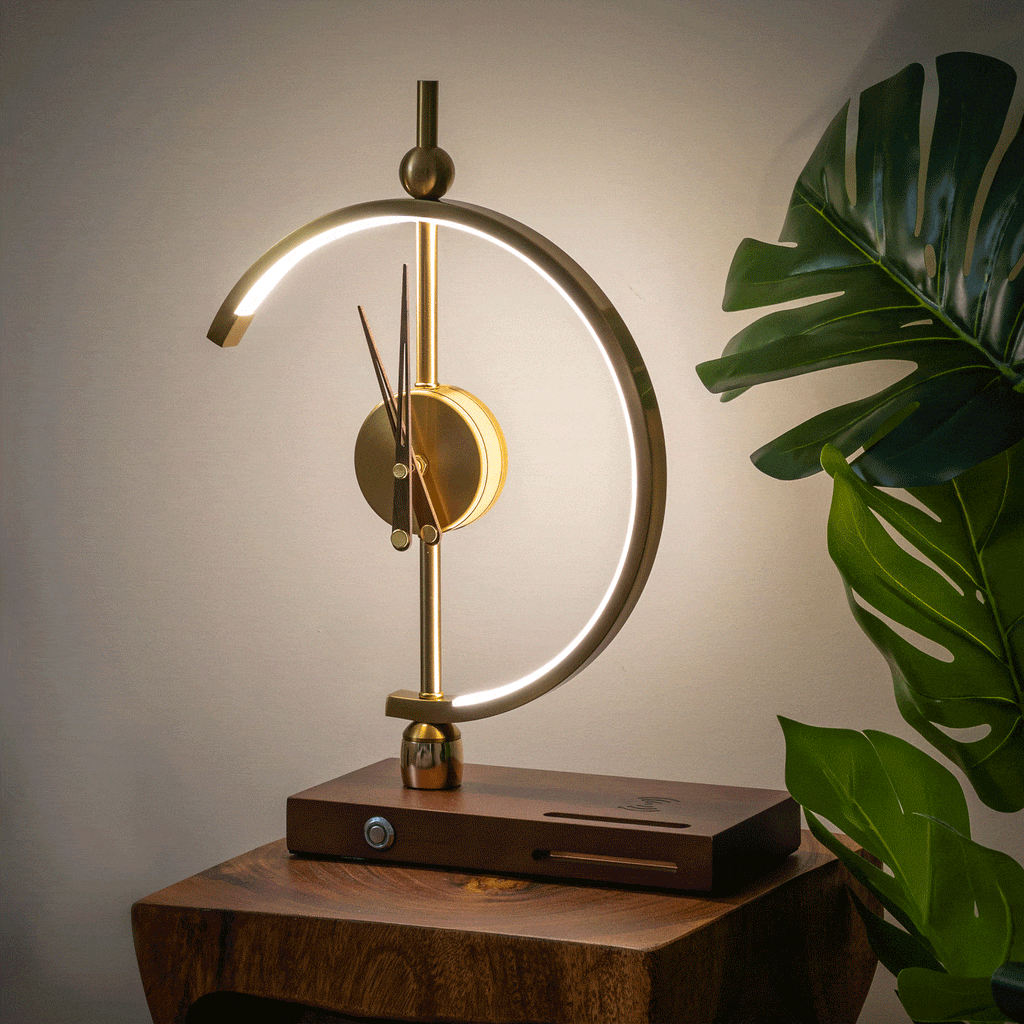 Aurelia – Reloj de mesa LED con función de carga Qi