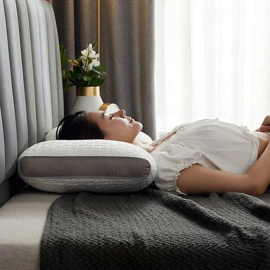 Almohada Híbrida Para Dormir de Espaldas y de Lado - Almohada de Soporte para Cuello y Hombros