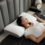 Almohada Híbrida Para Dormir de Espaldas y de Lado - Almohada de Soporte para Cuello y Hombros