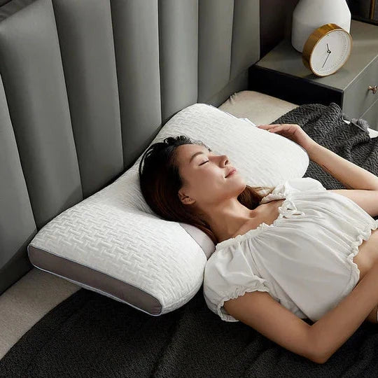 Almohada Híbrida Para Dormir de Espaldas y de Lado - Almohada de Soporte para Cuello y Hombros