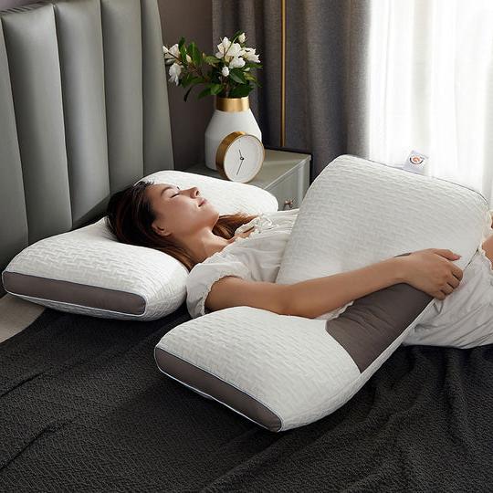Almohada Híbrida Para Dormir de Espaldas y de Lado - Almohada de Soporte para Cuello y Hombros