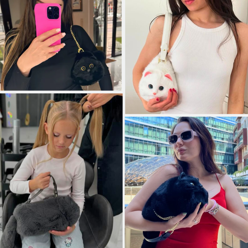 Una bolsa de gato realista que causa sensación en todas partes