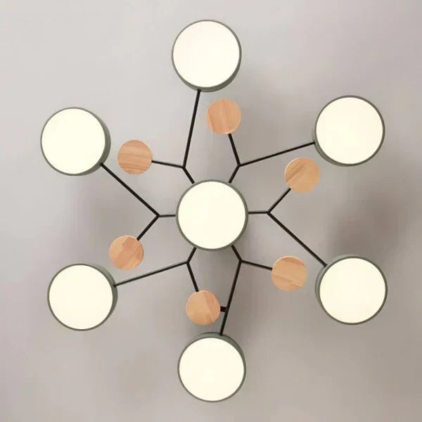 Candelabro LED Ramificado Escandinavo para Iluminación Moderna del Hogar