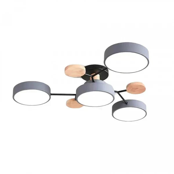 Candelabro LED Ramificado Escandinavo para Iluminación Moderna del Hogar